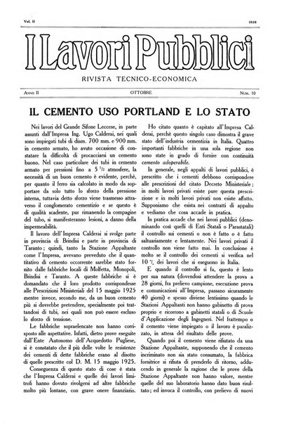 I lavori pubblici rivista tecnico-economica