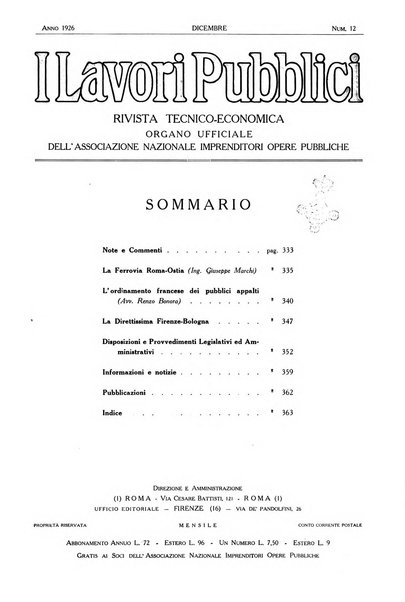 I lavori pubblici rivista tecnico-economica