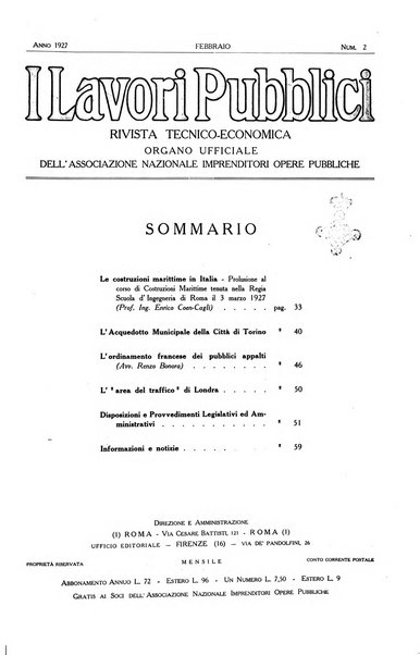 I lavori pubblici rivista tecnico-economica