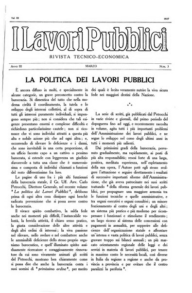 I lavori pubblici rivista tecnico-economica