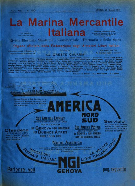 La marina mercantile italiana rivista illustrata della marina mercantile, militare e dello sport nautico
