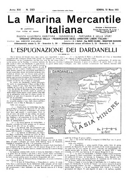 La marina mercantile italiana rivista illustrata della marina mercantile, militare e dello sport nautico