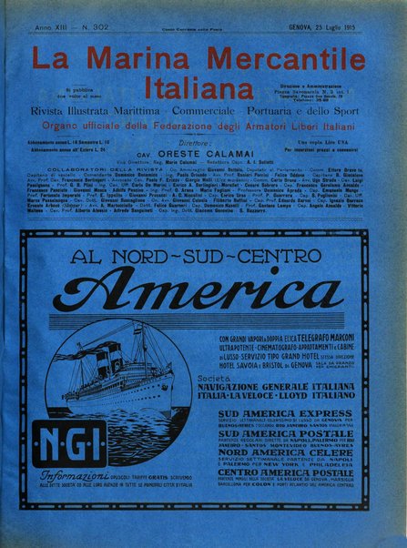 La marina mercantile italiana rivista illustrata della marina mercantile, militare e dello sport nautico