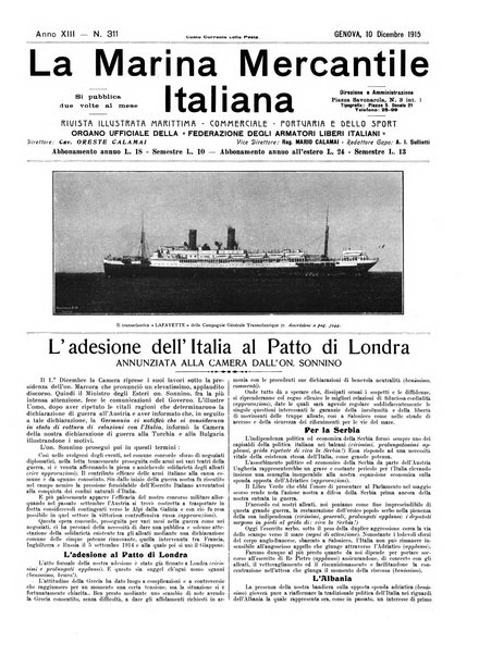 La marina mercantile italiana rivista illustrata della marina mercantile, militare e dello sport nautico