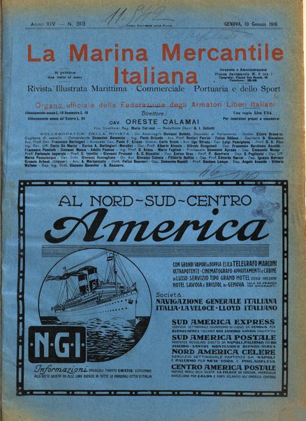 La marina mercantile italiana rivista illustrata della marina mercantile, militare e dello sport nautico