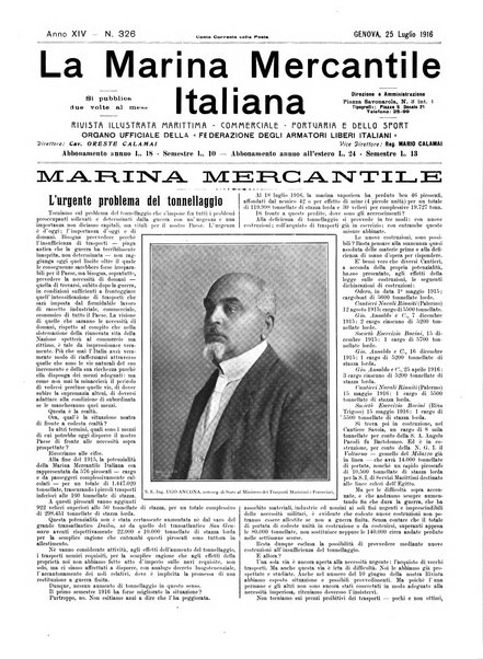 La marina mercantile italiana rivista illustrata della marina mercantile, militare e dello sport nautico