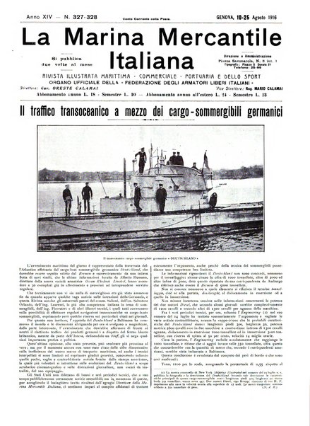 La marina mercantile italiana rivista illustrata della marina mercantile, militare e dello sport nautico