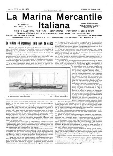 La marina mercantile italiana rivista illustrata della marina mercantile, militare e dello sport nautico