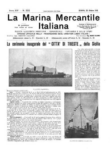 La marina mercantile italiana rivista illustrata della marina mercantile, militare e dello sport nautico