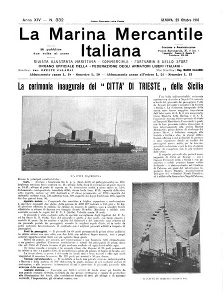 La marina mercantile italiana rivista illustrata della marina mercantile, militare e dello sport nautico