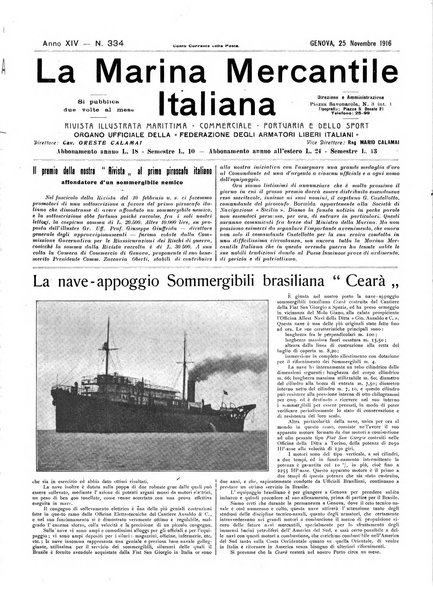 La marina mercantile italiana rivista illustrata della marina mercantile, militare e dello sport nautico