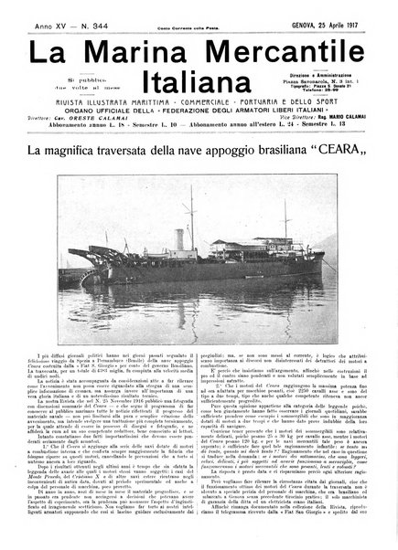 La marina mercantile italiana rivista illustrata della marina mercantile, militare e dello sport nautico