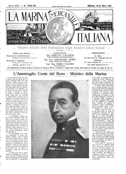 La marina mercantile italiana rivista illustrata della marina mercantile, militare e dello sport nautico