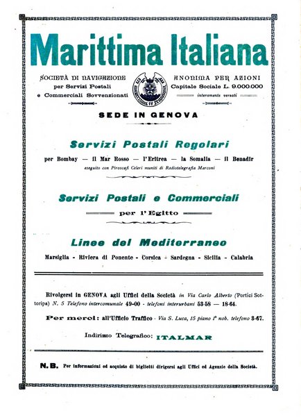 La marina mercantile italiana rivista illustrata della marina mercantile, militare e dello sport nautico