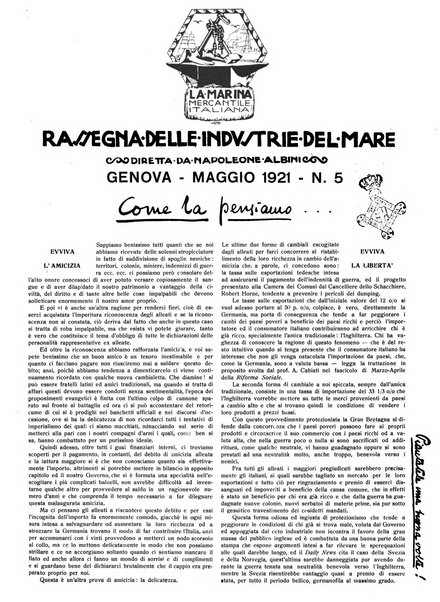 La marina mercantile italiana rivista illustrata della marina mercantile, militare e dello sport nautico