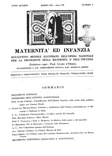 Maternità e infanzia bollettino mensile illustrato dell'Opera nazionale per la protezione della maternità e dell'infanzia