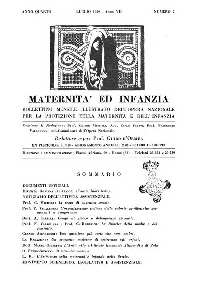 Maternità e infanzia bollettino mensile illustrato dell'Opera nazionale per la protezione della maternità e dell'infanzia