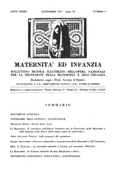 Maternità e infanzia bollettino mensile illustrato dell'Opera nazionale per la protezione della maternità e dell'infanzia