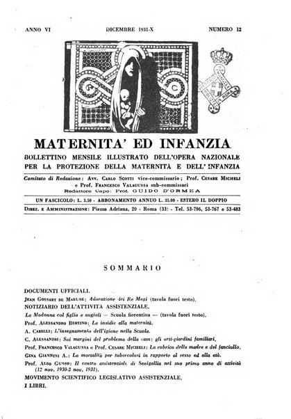 Maternità e infanzia bollettino mensile illustrato dell'Opera nazionale per la protezione della maternità e dell'infanzia