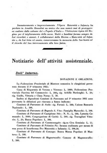 Maternità e infanzia bollettino mensile illustrato dell'Opera nazionale per la protezione della maternità e dell'infanzia