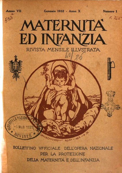 Maternità e infanzia bollettino mensile illustrato dell'Opera nazionale per la protezione della maternità e dell'infanzia