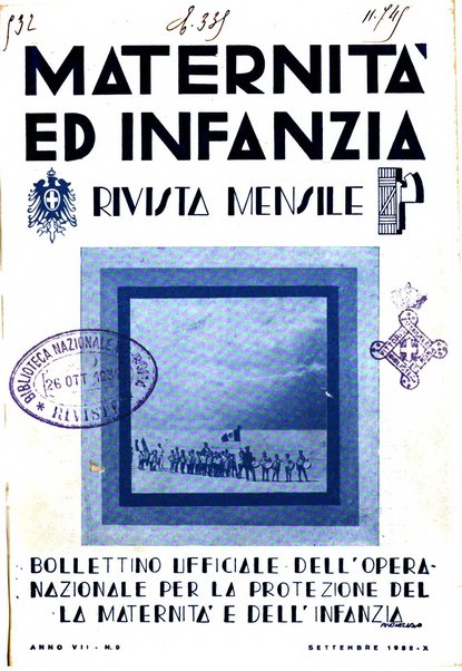 Maternità e infanzia bollettino mensile illustrato dell'Opera nazionale per la protezione della maternità e dell'infanzia