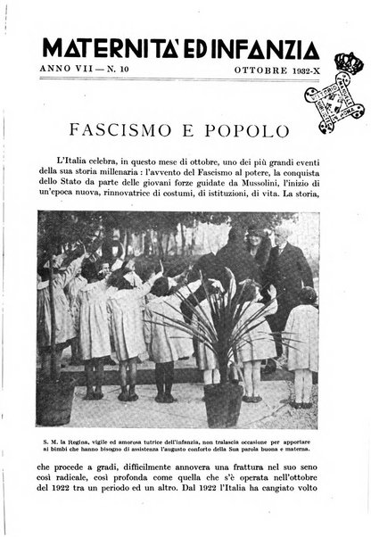 Maternità e infanzia bollettino mensile illustrato dell'Opera nazionale per la protezione della maternità e dell'infanzia