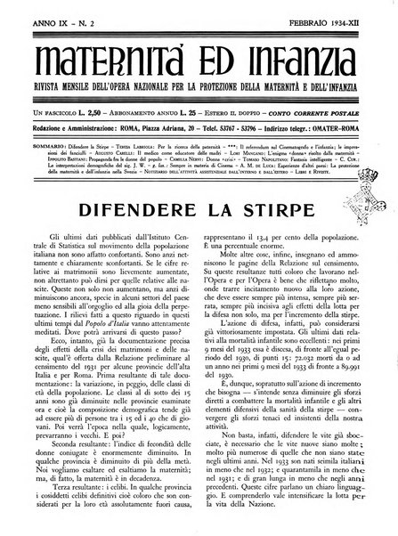 Maternità e infanzia bollettino mensile illustrato dell'Opera nazionale per la protezione della maternità e dell'infanzia