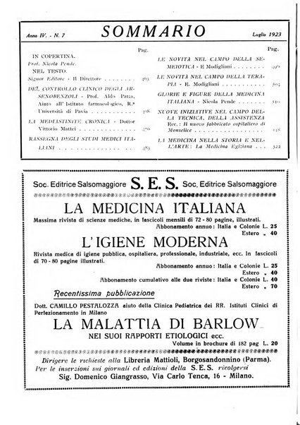 La medicina italiana