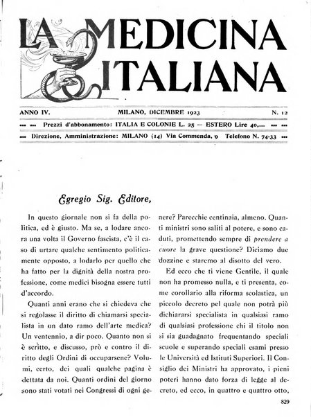 La medicina italiana