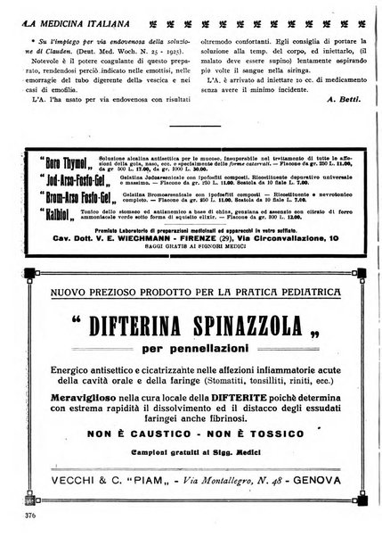 La medicina italiana