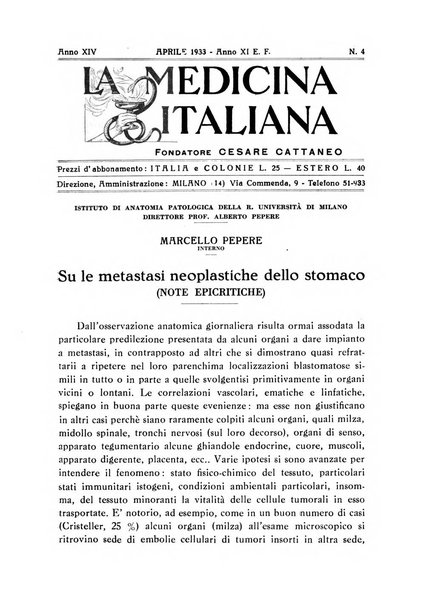 La medicina italiana