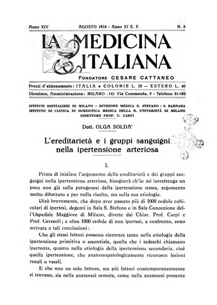 La medicina italiana