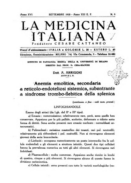 La medicina italiana