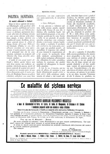 Medicina nuova periodico settimanale di scienze mediche, giurisprudenza sanitaria, medicina sociale e interessi delle classi sanitarie