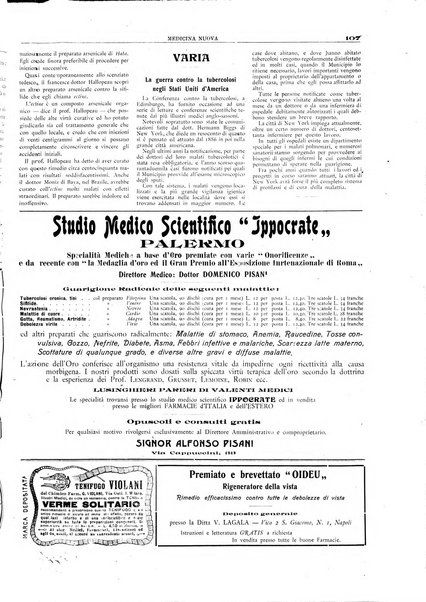 Medicina nuova periodico settimanale di scienze mediche, giurisprudenza sanitaria, medicina sociale e interessi delle classi sanitarie