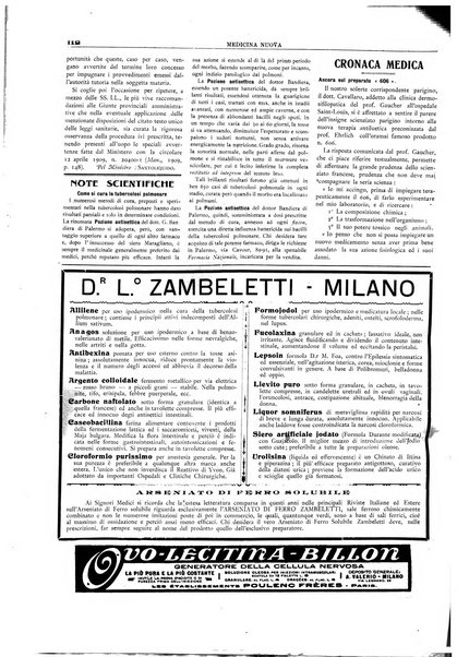 Medicina nuova periodico settimanale di scienze mediche, giurisprudenza sanitaria, medicina sociale e interessi delle classi sanitarie