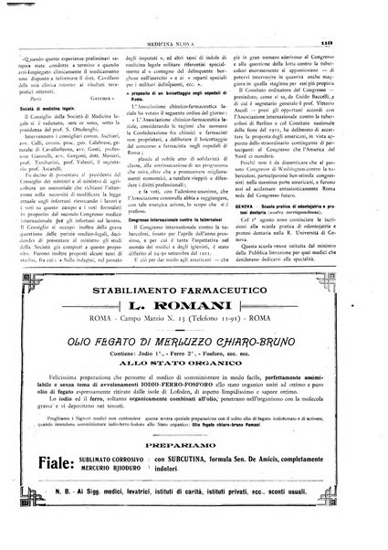 Medicina nuova periodico settimanale di scienze mediche, giurisprudenza sanitaria, medicina sociale e interessi delle classi sanitarie