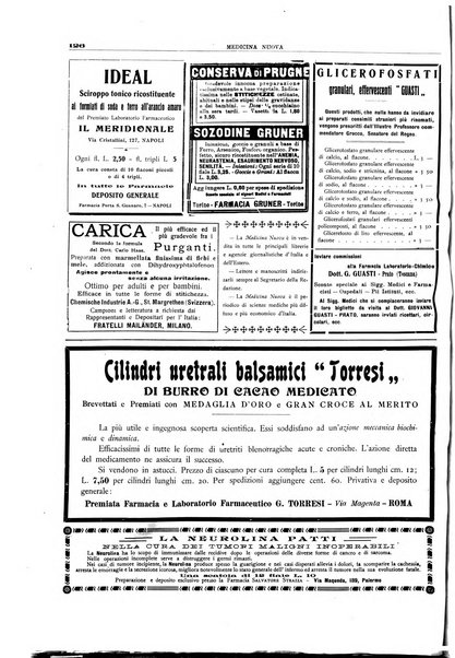 Medicina nuova periodico settimanale di scienze mediche, giurisprudenza sanitaria, medicina sociale e interessi delle classi sanitarie