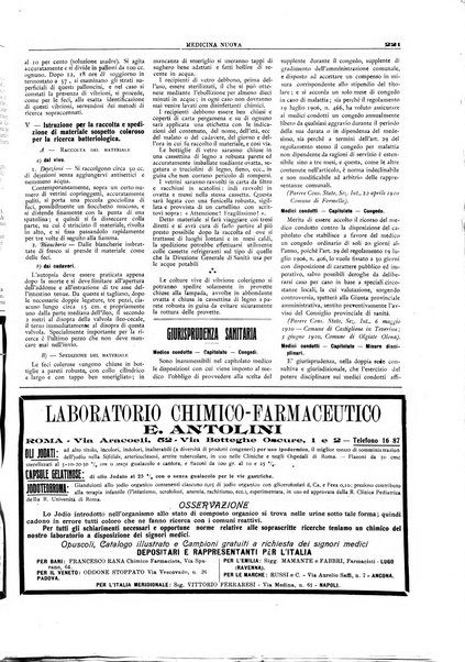 Medicina nuova periodico settimanale di scienze mediche, giurisprudenza sanitaria, medicina sociale e interessi delle classi sanitarie