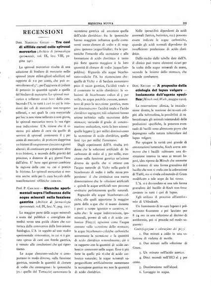 Medicina nuova periodico settimanale di scienze mediche, giurisprudenza sanitaria, medicina sociale e interessi delle classi sanitarie