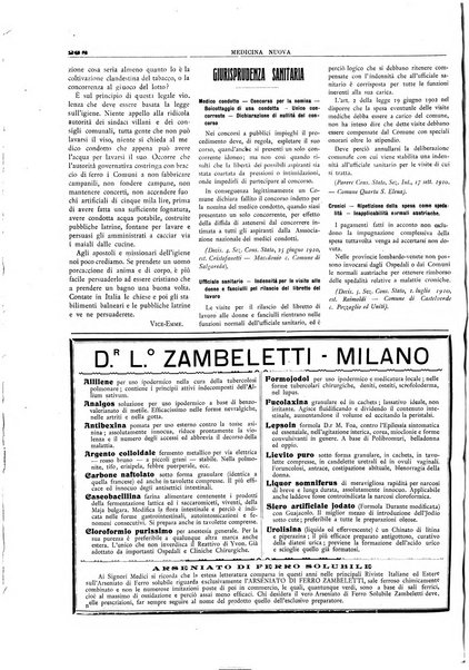 Medicina nuova periodico settimanale di scienze mediche, giurisprudenza sanitaria, medicina sociale e interessi delle classi sanitarie