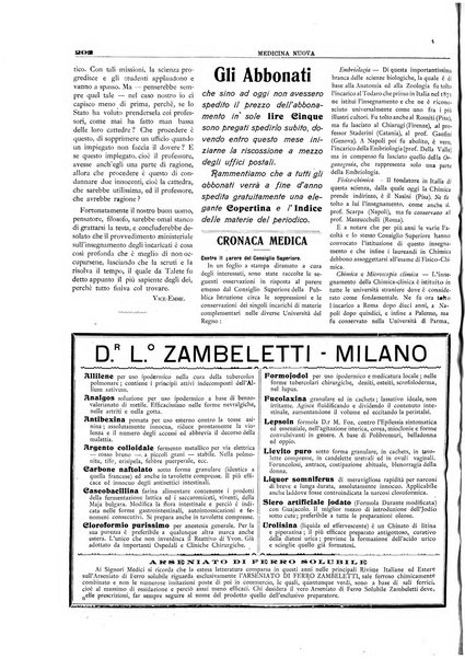 Medicina nuova periodico settimanale di scienze mediche, giurisprudenza sanitaria, medicina sociale e interessi delle classi sanitarie