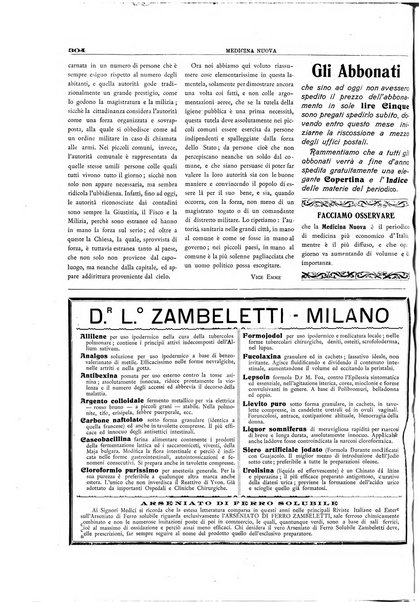 Medicina nuova periodico settimanale di scienze mediche, giurisprudenza sanitaria, medicina sociale e interessi delle classi sanitarie