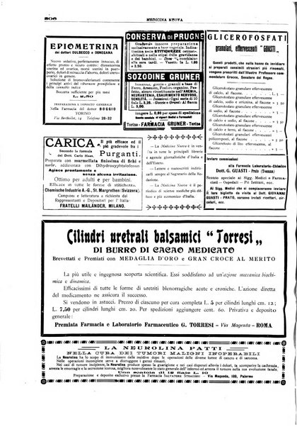 Medicina nuova periodico settimanale di scienze mediche, giurisprudenza sanitaria, medicina sociale e interessi delle classi sanitarie