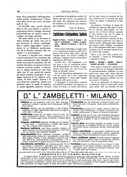 Medicina nuova periodico settimanale di scienze mediche, giurisprudenza sanitaria, medicina sociale e interessi delle classi sanitarie