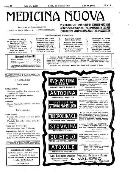 Medicina nuova periodico settimanale di scienze mediche, giurisprudenza sanitaria, medicina sociale e interessi delle classi sanitarie