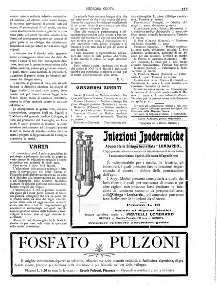 Medicina nuova periodico settimanale di scienze mediche, giurisprudenza sanitaria, medicina sociale e interessi delle classi sanitarie