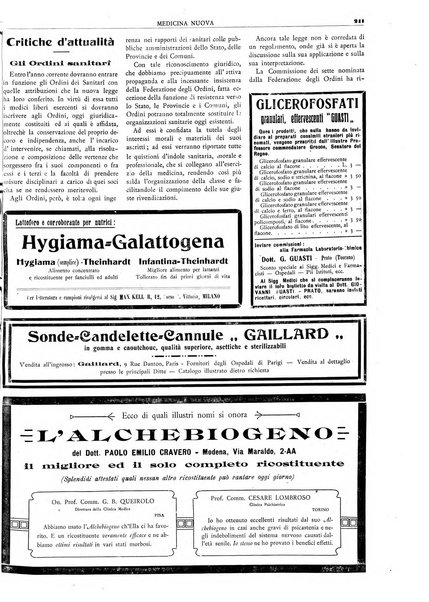 Medicina nuova periodico settimanale di scienze mediche, giurisprudenza sanitaria, medicina sociale e interessi delle classi sanitarie