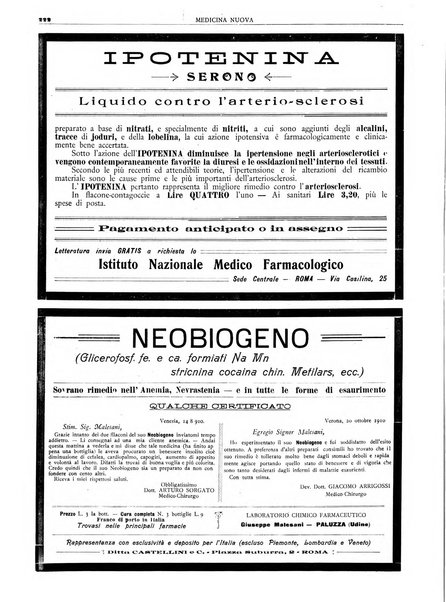 Medicina nuova periodico settimanale di scienze mediche, giurisprudenza sanitaria, medicina sociale e interessi delle classi sanitarie